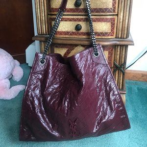 Yves Saint Laurent Burgundy Tote